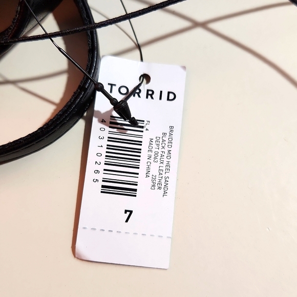 ❤️NWT VINTAGE TORRID SHOES BRAIDED 3.5" HEEL SANDALS - CUSHIONED - XX WIDE WIDTH - Picture 7 of 14